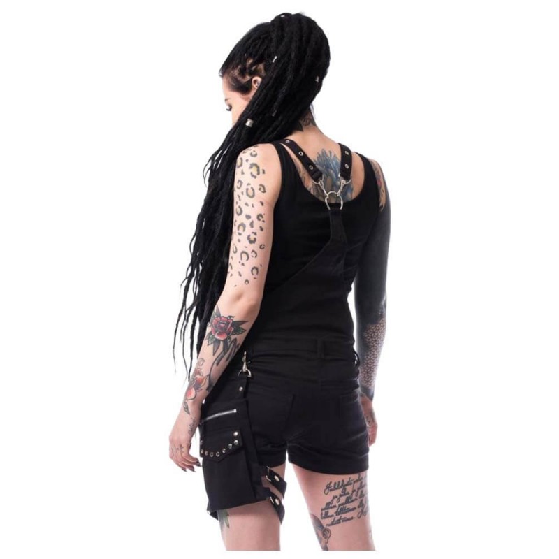 Heartless Vixxin Gothic Glam Goth Grunge Punk NATHALIE PLAYSUIT Jumpsuit Shorts